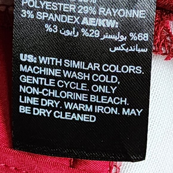 Chicos Pants Size 00R Womens 2R Solid All Red Dress Business Career Trousers - Picture 6 of 7